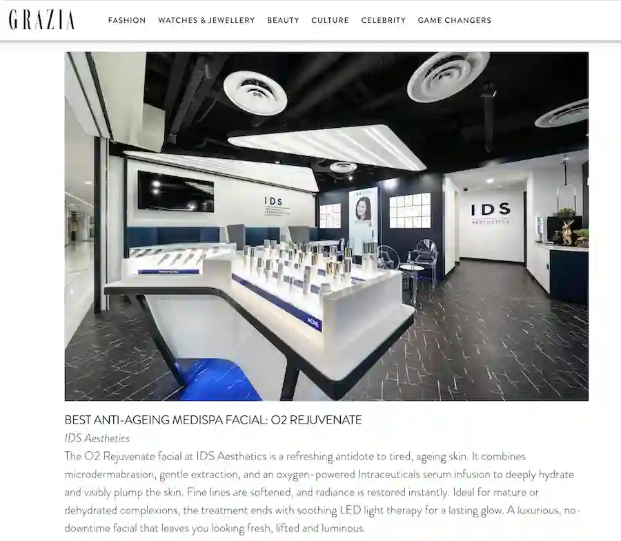 Grazia Glow Index 2025  Medispa Facials - Best Anti-Ageing Facial