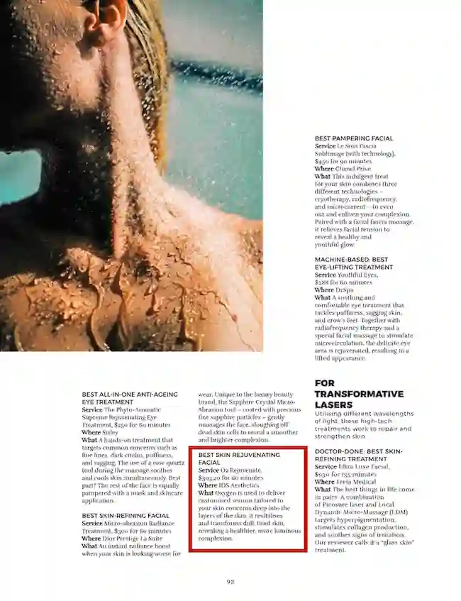 Her World Spa Awards 2025 - Best Skin Rejuvenating Facial